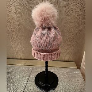 Catya Pink Fox Fur Hat